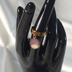 Bague coquelicot réglable