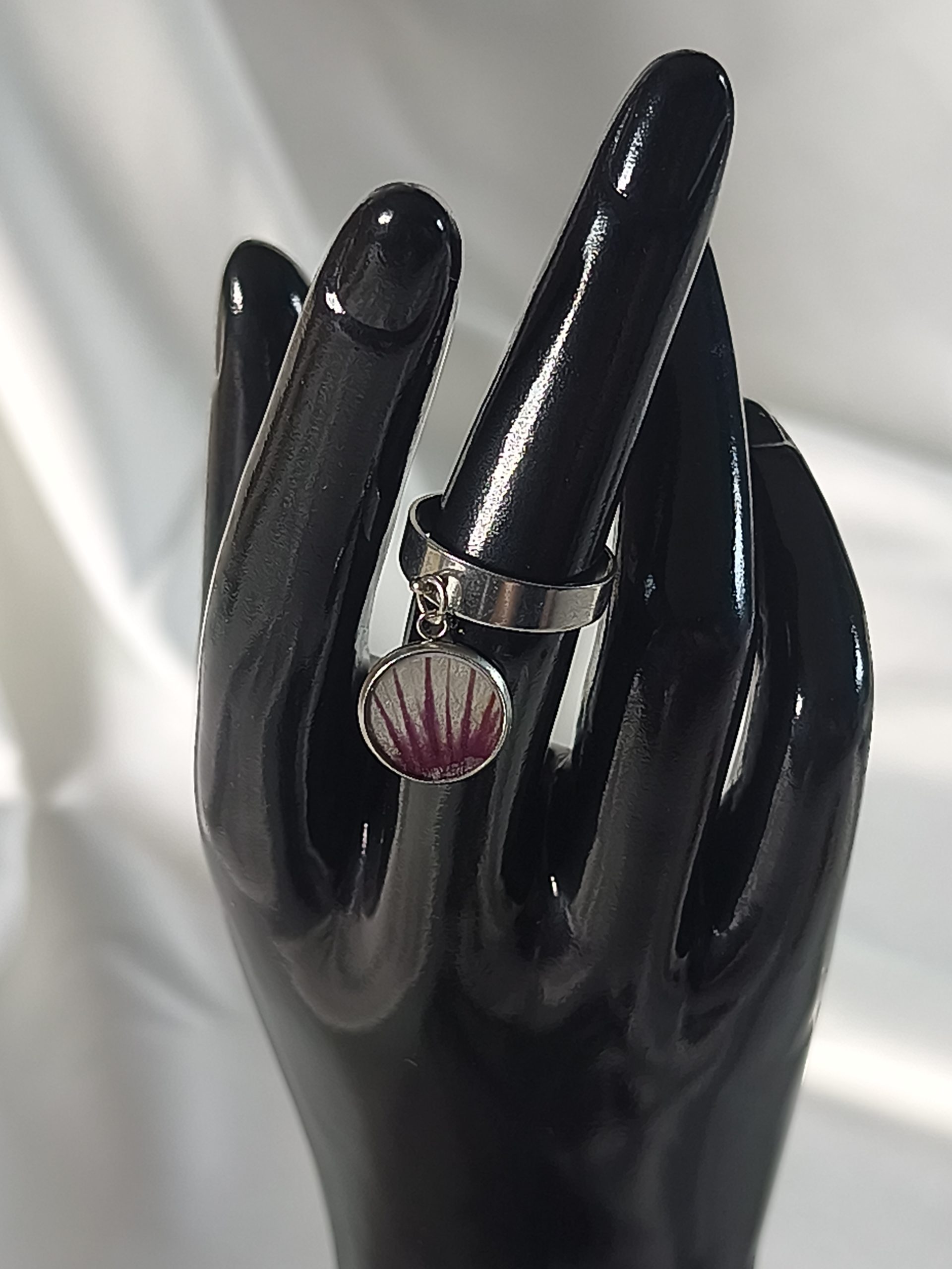 Bague hibiscus réglable