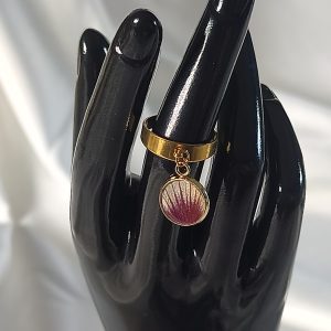 Bague hibiscus réglable