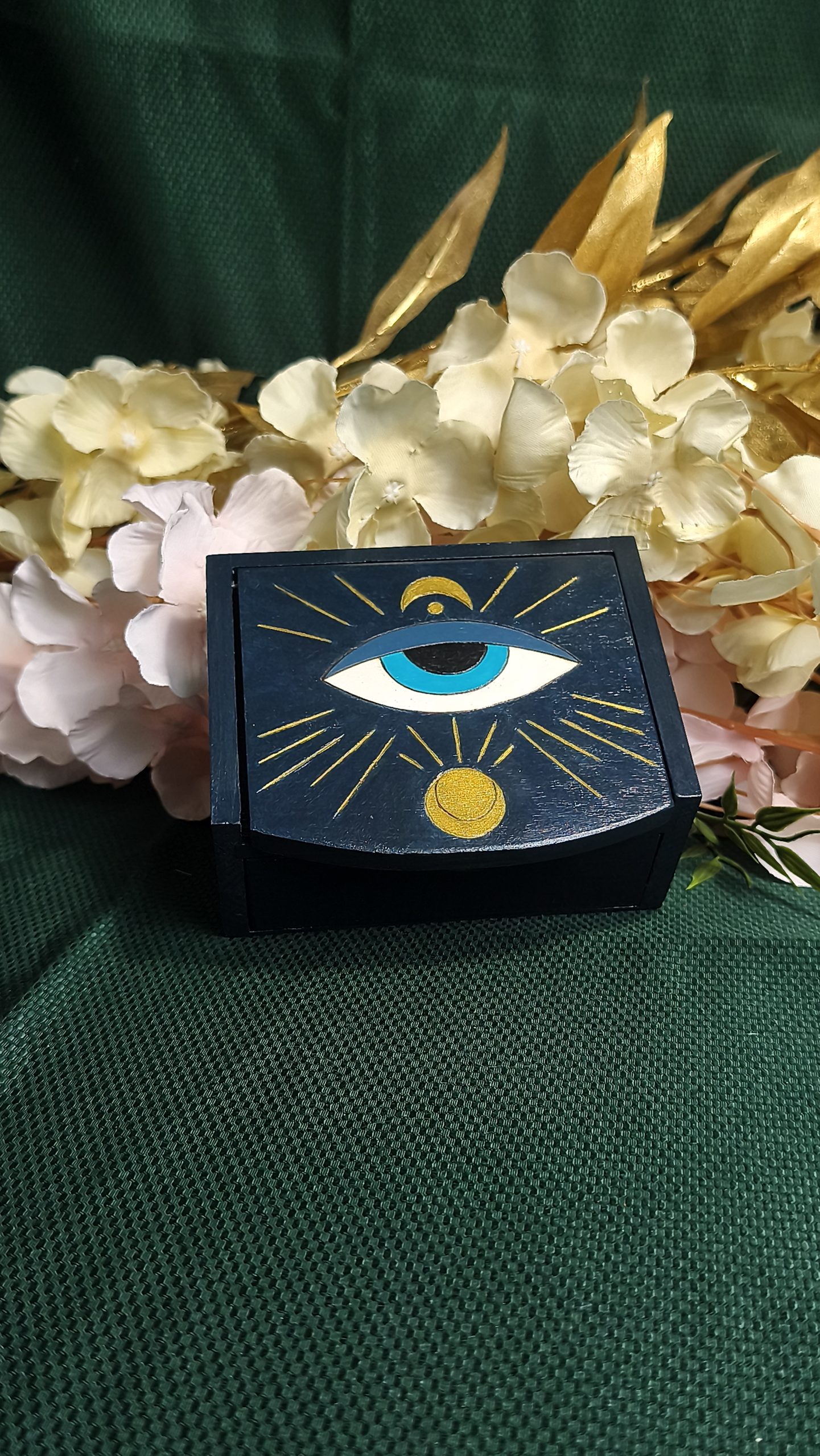 Boîte à bijoux œil et soleil