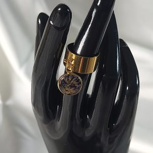 Bague lavande réglable