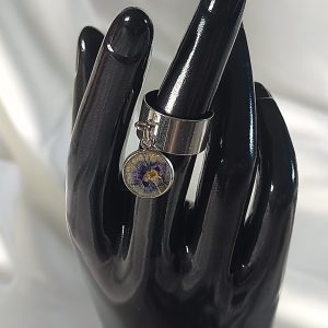 Bague pensée violette réglable