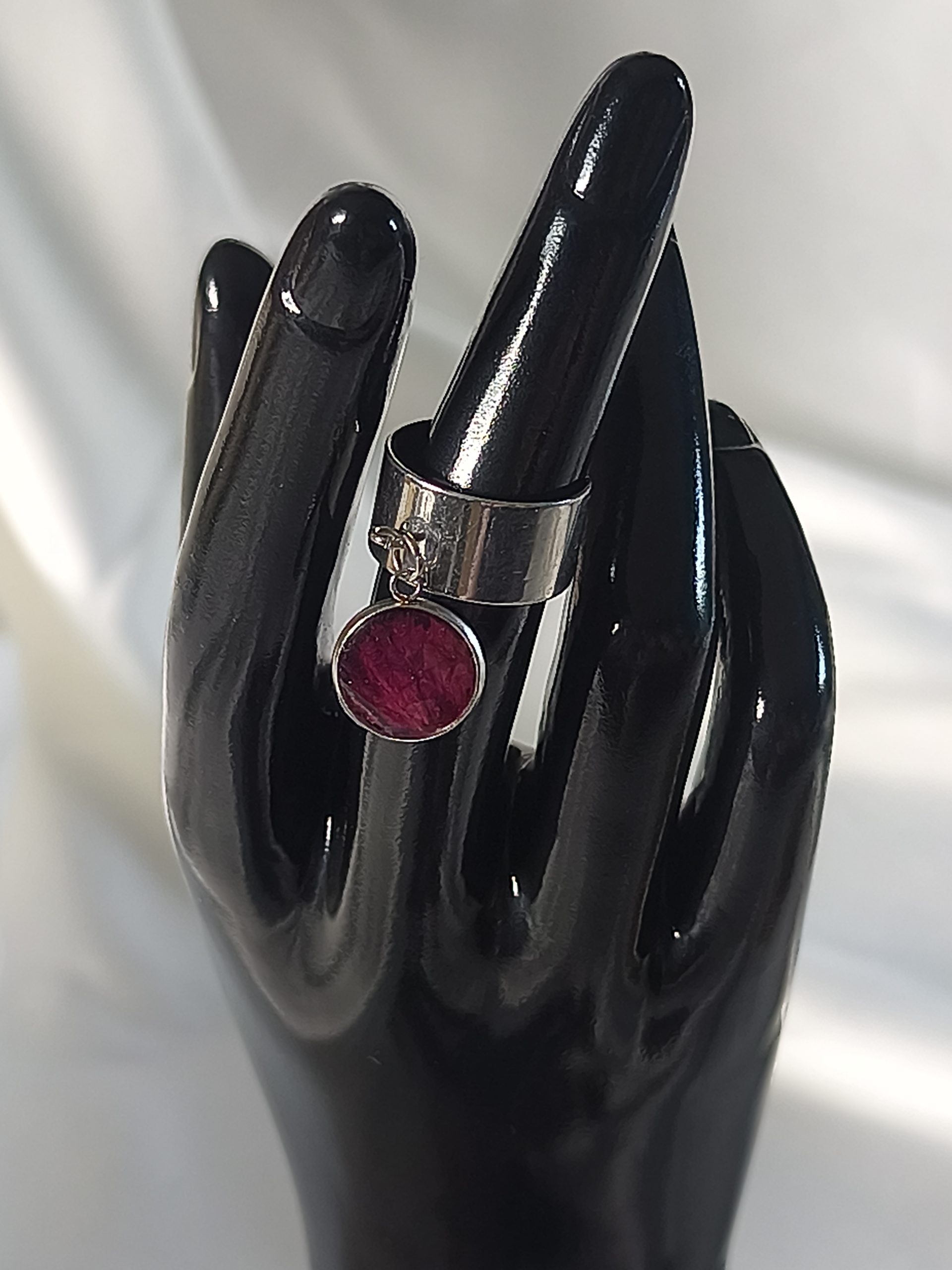 Bague rose réglable