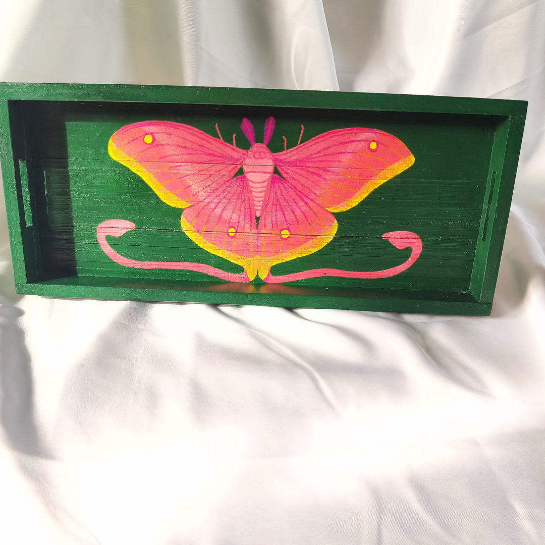 Plateau décoratif papillon de nuit